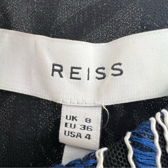 Reiss NWT Estelle Floral Embroidered Mini Dress size 4 - Picture 7 of 10